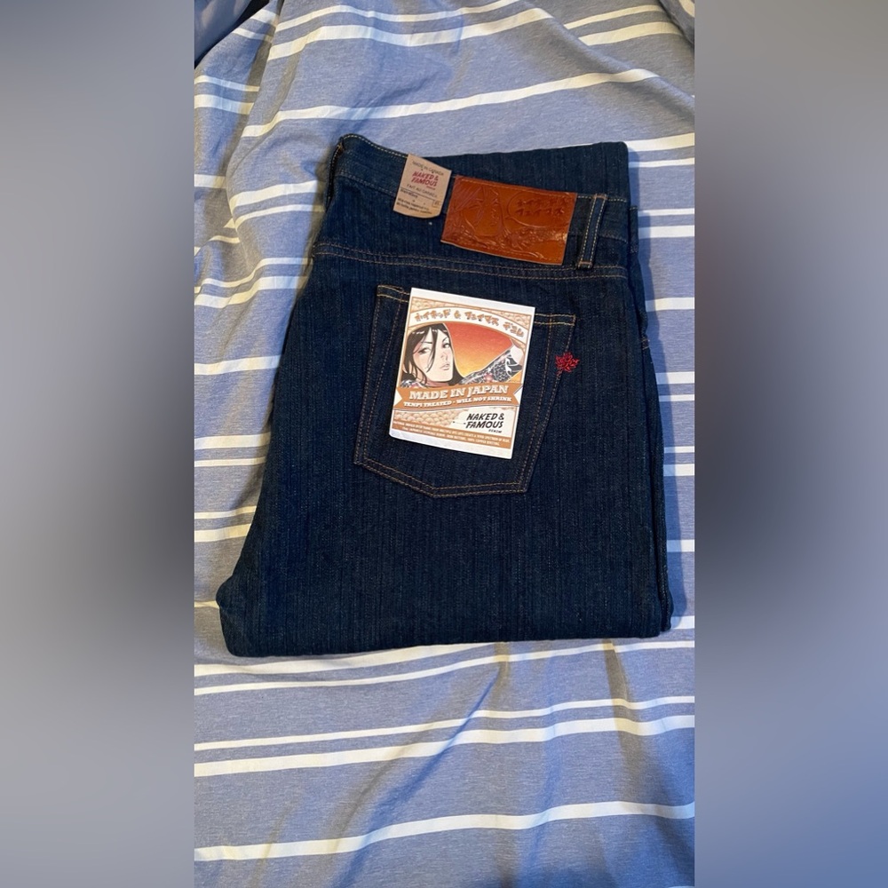 2 Pair Naked & Famous MIJ 9 & MIJ 12 Jeans Size 38 Brand New With Tags